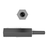 RAF Electronic Hardware M2100-2545-SS-20 Hex Metric Metric Hex Male-Female Standoffs 4.5mm Hex X 5mm X M2.5 Thd