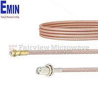 Fairview  FMCA1417 Snap-On MMBX Plug to SMA Female Bulkhead Cable RG174 Coax
