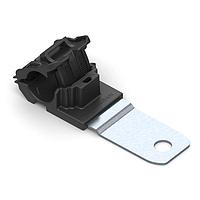 HellermannTyton 151-01442 Ratchet Clamp Ratchet P-Clamp, 0.52 - 0.77" Bundle Dia, 180 Medium, 0.33" Hole Dia, PA66HIRHSUV/ST/ZN, Black, 200/ctn