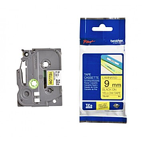 BROTHER TZe-621 Printed label (Black text on 9mm gold background)