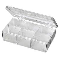 Flambeau A220 Multiple Compartment Six-Compartment Box 4 3/8" x 2 5/8" x 1" (11.11 x 6.67 x 2.54 cm)