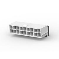 AMP Connectors - TE Connectivity 1-1586041-8 Shrouded RA HDR W/O PEGS 18P