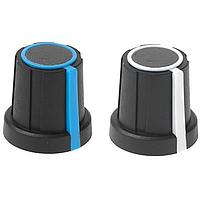 Davies Molding 1106WA Two-Shot Instrument Control Knob 6mm x 18 Teeth Molded Spline