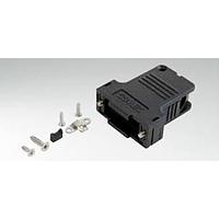 Amphenol CONEC 165X13539X Strain Relief Backshell 25P PLASTIC HOOD W/ SIDE CABLE EXIT