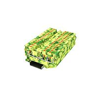 Amphenol Anytek APTS043PEYG00G DIN Rail Terminal Block APT 4mm2/1-2 PE YG Ground terminalSingle layer , 1in-2out Yellow-Green