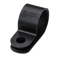 HellermannTyton 211-60006 Cable Mounts P-Clamp, 0.39" Wide, 0.49'' Max Bundle Dia, 0.17'' Mounting Hole Dia, PA66HS Black, 100/pkg