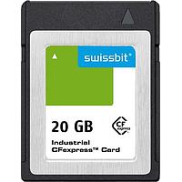 Swissbit SG2600CE020GI-1TB1-1DB-STD Memory Cards Industrial CFexpress Card, G-26, 20 GB, 3D PSLC Flash, -40C to +85C