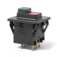 E-T-A Circuit Breakers 3140-F170-P7T1-SGRX-16A Circuit Breakers Four pole switch or three pole switch/thermal circuit breaker (S-type TO CBE to EN 60934) with trip-free mechanism and red/green two button operation. Designed for snap-in panel mounting. Integral splash water protection to meet prote