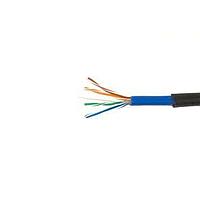 Alpha Wire 74008 BK002 Networking 24 AWG 4 Conductor Rugged Cat5e Ethernet Cable, 500ft Spool Black