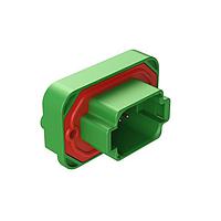 Amphenol SINE Systems AT15-08PC-BM04 Connectors Str Flng Mnt PCB Rcp 8POS Grn Tin Cont C