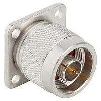 Amphenol RF 000-49000-RFX Connectors 4-HOLE FLANGE PLUG PANEL MT, AU, 50 OHM