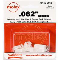 Molex 76650-0063 Kits .062 Connector Kit Pnl Mnt Plug Recp 2P
