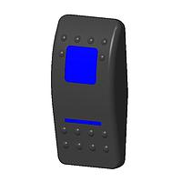 Carling Technologies VVAYC00-000 Contura II Hard Surface Actuator V-Series Rocker Only Black Contura II Rocker, with Blue Lens