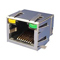 Amphenol Commercial Products RJCSE338B01 Modular RJCSE338B01-8P8CSMTRAshldedWithLEDs