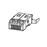 Pulse Electronics E5088-01C6R5-L Modular Connectors / Ethernet Connectors CONN,RJ45, TOP ENTRY,1X1, 8P8C, NPB