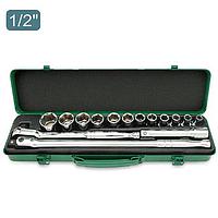 TOPTUL GCAD1508-  15PCS 1/2 inch DR. 6PT Flank Socket Set