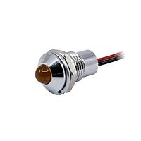 VCC CC-1-3048-9908-I Panel Mount Reflector LEDs PMI Dia .319" (8.10mm) Amber 12V