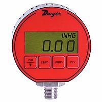 Dwyer DPG-003 Digital Pressure Gauge ± 0.25% Accuracy, 4-Digit Display, Battery-Powered (Gauge, 30 psi, NPT Male, 1/4 in, IP66, NEMA Type 4, NEMA Type 4X)