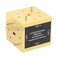 Fairview FMWMT1003 WR-19 Magic Tee Waveguide Using UG-383/U-Mod Round Cover Flange and Operating from 40 GHz to 60 GHz