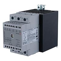 Carlo Gavazzi RGC3A60D30GGEDM Solid State Relays 3-pole DIN-rail mount SSR, Zero-cross switching with monitoring, Operating voltage (Ue): 90 - 660 Vac (1200 Vp), Rated current (Ie): 30 Aac, Control voltage (Uc): 5 - 32 Vdc, External supply: 24 Vdc/ac, Built-in overvoltage protection