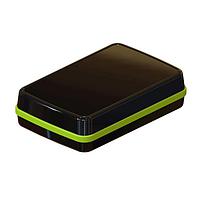 Serpac CX65DBKANG Hand Held CX-65 Series Waterproof Pocket Enclosure with Neon Green Seal. Three-Piece Design, Polycarbonate Plastic, Integrated Waterproof Seal, IP 65, 66, 67; NEMA 4X, 12, 13 Ratings