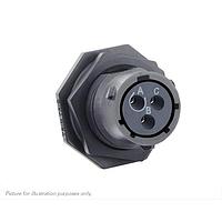 Eaton Souriau-Sunbank UTSX712D3SY32 Receptacles Jam nut receptacle & hold down clips,without backshell, with 3 female PCB contacts, IP68/69K in unmated conditions, keying Y