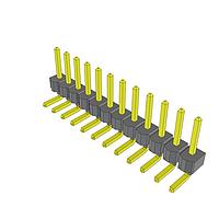 Samtec HTSW-112-08-G-S-RA Pin Header High Temperature PCB Header Strips, 0.100" pitch