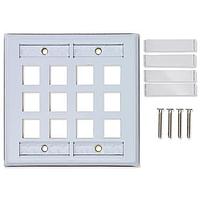 Belden AX104234 Fiber Optic Connectors KCONN FACEPLATE 12-P SSTEEL