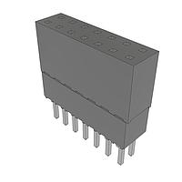Samtec ESQ-107-23-T-D Sockets Elevated Socket Strip, 0.100" Pitch