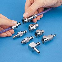 OMEGA FT-MC22-04 Chrome-Plated Brass Quick Couplings 1/8 in Flow (1/4 in, Barbed Fitting, 1/8 in, Quick Coupling Male, Coupling)