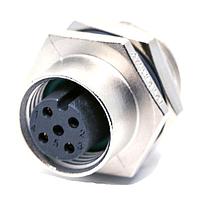 Amphenol LTW M12A-03PFFS-SH8002 Circular Metric Connectors M12 Circular Metric Connector, A Code, Metal, 4A, 03 pins, Female Connector, Female Contact, Hexagonal, M16*1.5, Screw Thread, Solder, Receptacle, Rear Fastened, Panel Thickness 4.5, IP68 / IP69K