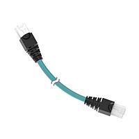 Banner Engineering BCD-RJ45 RJ45-0.3M Ethernet Cables / Networking Cables RJ45 to RJ45 Ethernet Cable; RJ45 to RJ45; 0.3 m (0.98 ft) Length; Teal, PVC, Nickel-Plated Coupling Nut