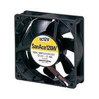 Sanyo Denki 9WP1212H102 Axial DC Axial Fan, 120x120x38mm, 12VDC, Splash Proof, IP68 Rated