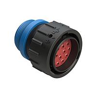 Amphenol SINE Systems AHDP06-24-16PR-STA Connectors 16 Position Plug, Pin, Shell Size 24, Reduced Diameter Seal (Blue), Small Thread Adapter