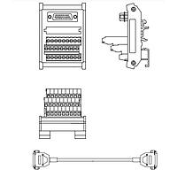 Delta Electronics, Inc. ACS3-MDTD2600 Terminal Block Module Accessory, CN1 26-Pin terminal break out kit (DIN rail mount terminal board + 500mm cable)