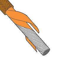 OMEGA HTMG-1CU-312S/C-250 Heater Wire, Low Outgassing Fiberglass over Mica Insulation (250 ft, 300 V, 12 AWG)