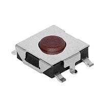 Same Sky (formerly CUI Devices) TS06-667-50-BK-160-G-SMT-TR Tactile Switch 6 x 6.7 mm, 5 mm Act Height, 160 gf, Black with Ground, Surface Mount, TR, SPST