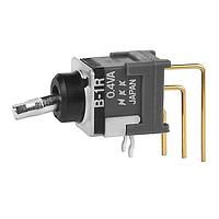 NKK Switches B1RKV Toggle Switches (ON)-ON .197 PDL STEM VERT PC .4VA