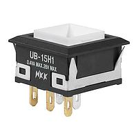 NKK Switches UB15KKG015C Pushbutton Switches SP ON-(ON) BRT RD AU