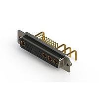 EDAC 630-36W4650-1T2 Mixed Contact D-Sub Connectors Right-angle Power Combo D-Sub Connector