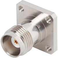 Amphenol SV Microwave SF1102-6002 RF Adapters - Between Series SMA F to PTNC F Adapter, 4 Hole