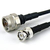 Fairview FMC0108240 N Male to BNC Male Cable LMR-240 Coax with Times Microwave Connectors (LMR-240 Coax; 2.5 GHz )