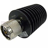 Fairview SA4N251-30 30 dB Fixed Attenuator N Male To N Female Up To 4 GHz Rated To 25 Watts With Black Aluminum Heatsink Body