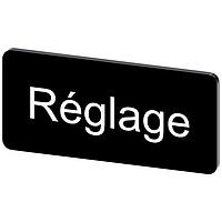 SIEMENS 3SU19000AC160GP0 Labeling Plate, Reglage INSCR. LABEL, BLACK 12.5 X 27MM, REGLAGE