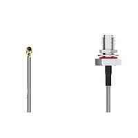 GCT (Global Connector Technology) CAB574RF-0150-A-1-E RF Cable Assemblies I-Pex MHF I2SMA STRJck R Mt stnlss IP68/69 EPDM ORing 6GHz 150mm 1.13mm Cable