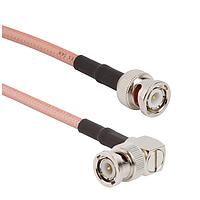 Amphenol RF 095-850-266M025 RF Cable Assemblies BNC Str Pl to BNC RA Pl RG-316 250mm