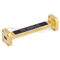 Fairview  SMF-28S001-03 WR-28 Waveguide Section 3 Inch Length Straight Using UG-599/U Flange With a 26.5 GHz to 40 GHz Frequency Range in Instrumentation Grade