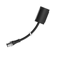 Banner Engineering DES4-M81-D Sensor Cables / Actuator Cables S4B Cordset Custom to M12 Double-Ended; 8-pin Straight Male Connector; 0.4 m (1.31 ft) Black PVC Jacket; Nickel-Plated Brass Coupling Nut