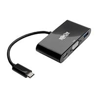Tripp Lite U444-06N-VUB-C USB Type-C to PD Charging, USB 3.1, VGA USB3.1 TYPE-C-VGA ADPTR,BLACK