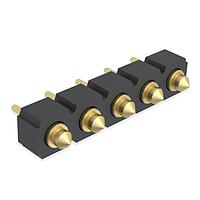 Mill-Max 821-22-005-10-050101 Headers Spring-Loaded Connector wPointed Plunger Tip ThruHole SingleRow 5-Pin